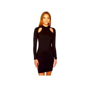 NEW Susana Monaco Long Sleeve Cut Out Dress Small MINI